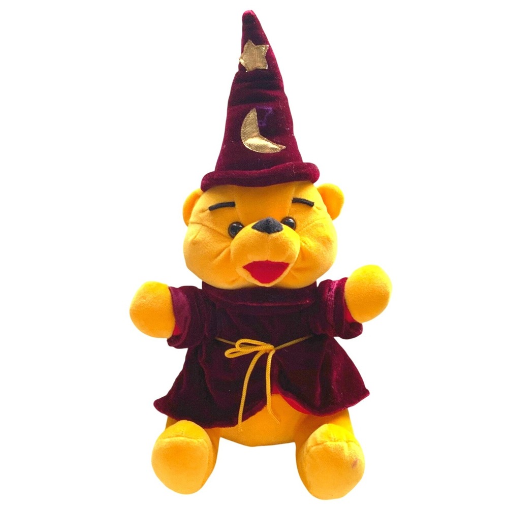 Disney Winnie the Pooh Wizard Sorcerer Plush 12" Halloween Moon Stars Carousel